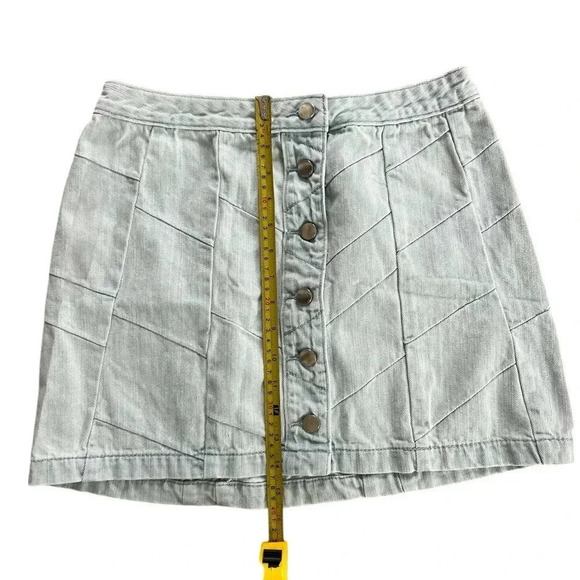 Abercrombie & Fitch Denim Mini Skirt Acid Patchwork Button Down - Picture 5 of 5
